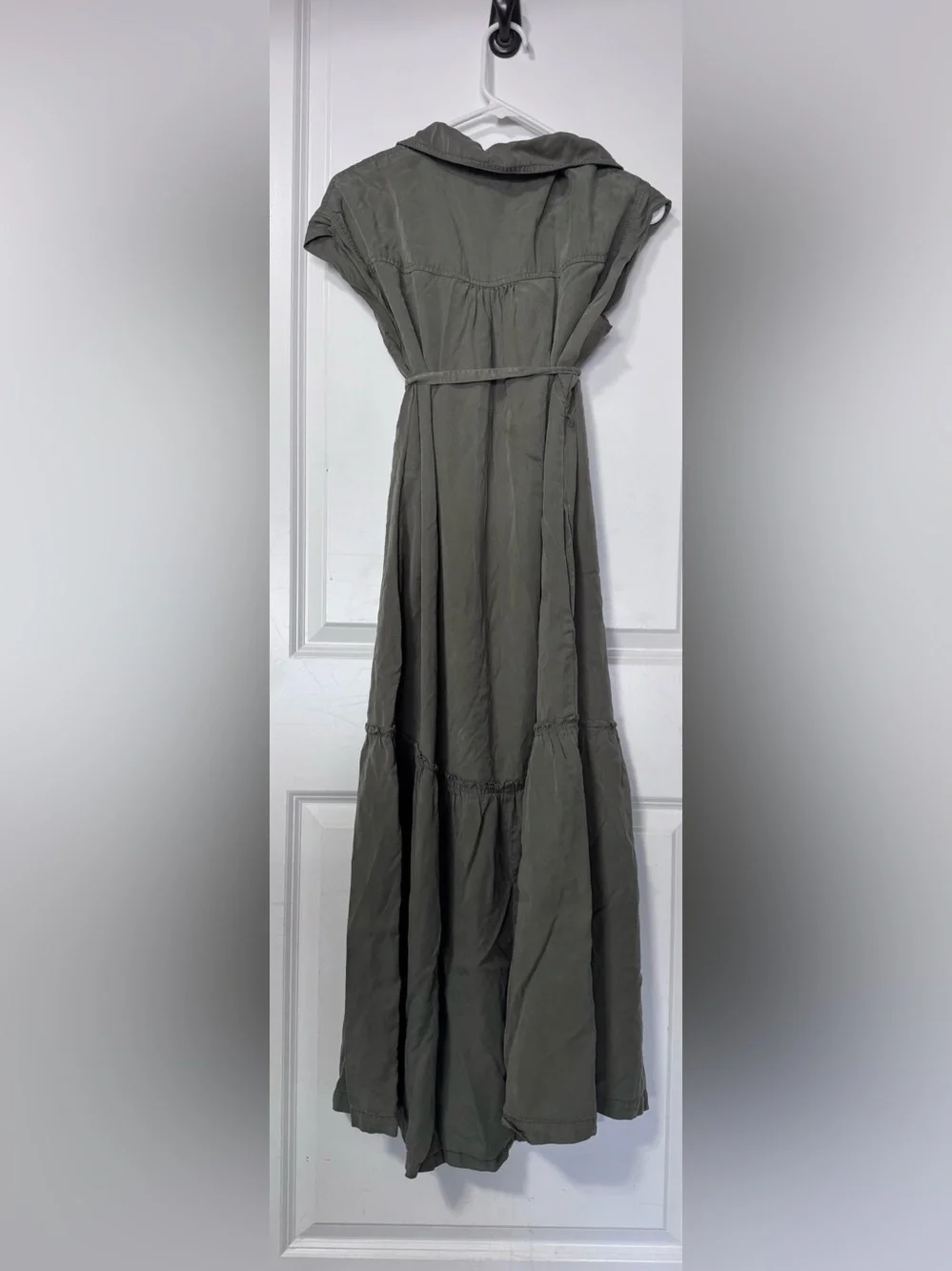 Isabel Maternity by Ingrid & Isabel Olive Green Button-Down Maxi Shirt Dress